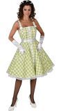 Jaren 50 Jurk Groen