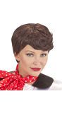 Jaren 50 Pruik met Halsdoek