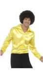 Jaren 60 Shirt Effen Geel
