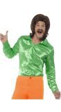 Jaren 60 Shirt Effen Groen