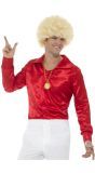 Jaren 60 Shirt Effen Rood