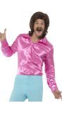 Jaren 60 Shirt Effen Roze