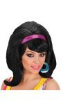 Jaren 60 Zwarte Pruik