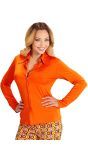 Jaren 70 Blouse Dames Oranje