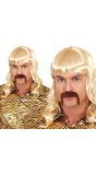 Joe Exotic Tiger King Pruik met Snor