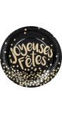 Joyeuses Fêtes' Papieren Bordjes 6 Stuks