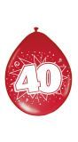 Jubileum Verjaardag 40 Jaar Ballonnen Robijn Rood