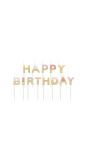 Kaarsenset Happy Birthday Roze Kleuren 2 cm