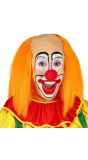 Kale Clown Pruik met Oranje Haar