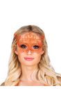 Kanten Oranje Koninklijk Oogmasker