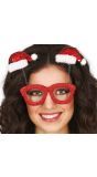 Kerst Bril Pailletten Kerstmuts