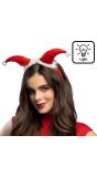 Kerst Diadeem Santa Rood met LED Verlichting