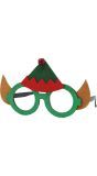 Kerst Elf Bril Groen