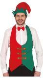Kerst Elf Gilet Heren Groen Rood
