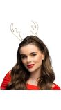 Kerst Rendier Diadeem Goud