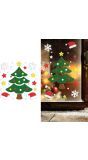 Kerstboom Gel Raamstickers Kerst