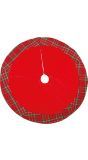 Kerstboom Kleed Rood Schotse Ruit 90cm
