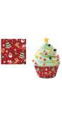 Kerstfiguren Muffinvormpjes Papier 50 Stuks