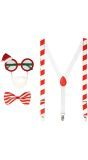 Kerstman Hipster Accessoire Setje
