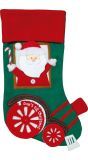 Kerstman In Trein Cadeau Sok Kerstmis 48cm