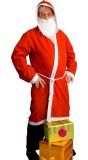 Kerstman Mantel met Kap en Baard