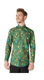 Kerstmis Groene Bomen Blouse Heren