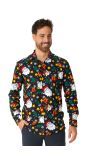 Kerstmis Kerstman Zwarte Blouse Heren