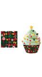 Kerstmis Schotse Ruit Muffinvormpjes Papier 50 Stuks