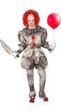 Killer Clown Kostuum Halloween Grijs Heren