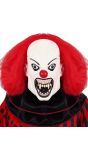 Killer Clown Masker met Rode Pruik