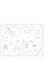 Kinderfeestje Unicorns Kleurplaat Placemats 6 Stuks