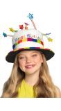 Kinderhoed "Happy Birthday" Regenboog Taart