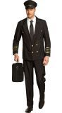 Klassiek Zwart Piloten Kostuum Man
