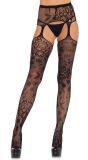 Klassieke Kanten Kousen met Bloemen