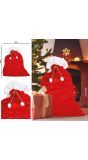 Klassieke Kerstman Cadeau Zak Rood