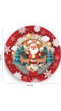 Klassieke Kerstman Wegwerpbordjes 6 Stuks