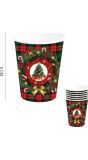 Klassieke Kerstmis Wegwerp Bekertjes 6 Stuks