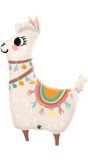 Kleurrijk Lama Folieballon