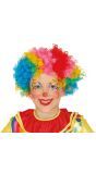 Kleurrijke Clownspruik Krullen Kind
