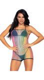 Kleurrijke Glitter Visnet Playsuit Dames