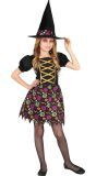 Kleurrijke Halloween Heks Jurkje Meisje