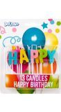 Kleurrijke Happy Birthday Taart Kaarsjes