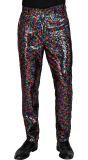 Kleurrijke Pailletten Party Broek Heren