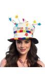Kleurrijke Pluche Verjaardagstaart Muts