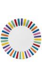 Kleurrijke Streepjes Verjaardag Bordjes 8 Stuks