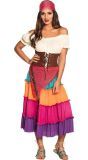 Kleurrijke Zigeunerin Jurk Dames