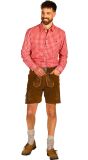 Korte Bruine Lederhose Broek Heren Oktoberfest