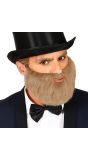 Korte Grijze Baard met Snor