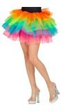 Korte Neon Regeboog Ruffle Tutu