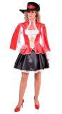 Korte Rode Musketiers Jurk Dames